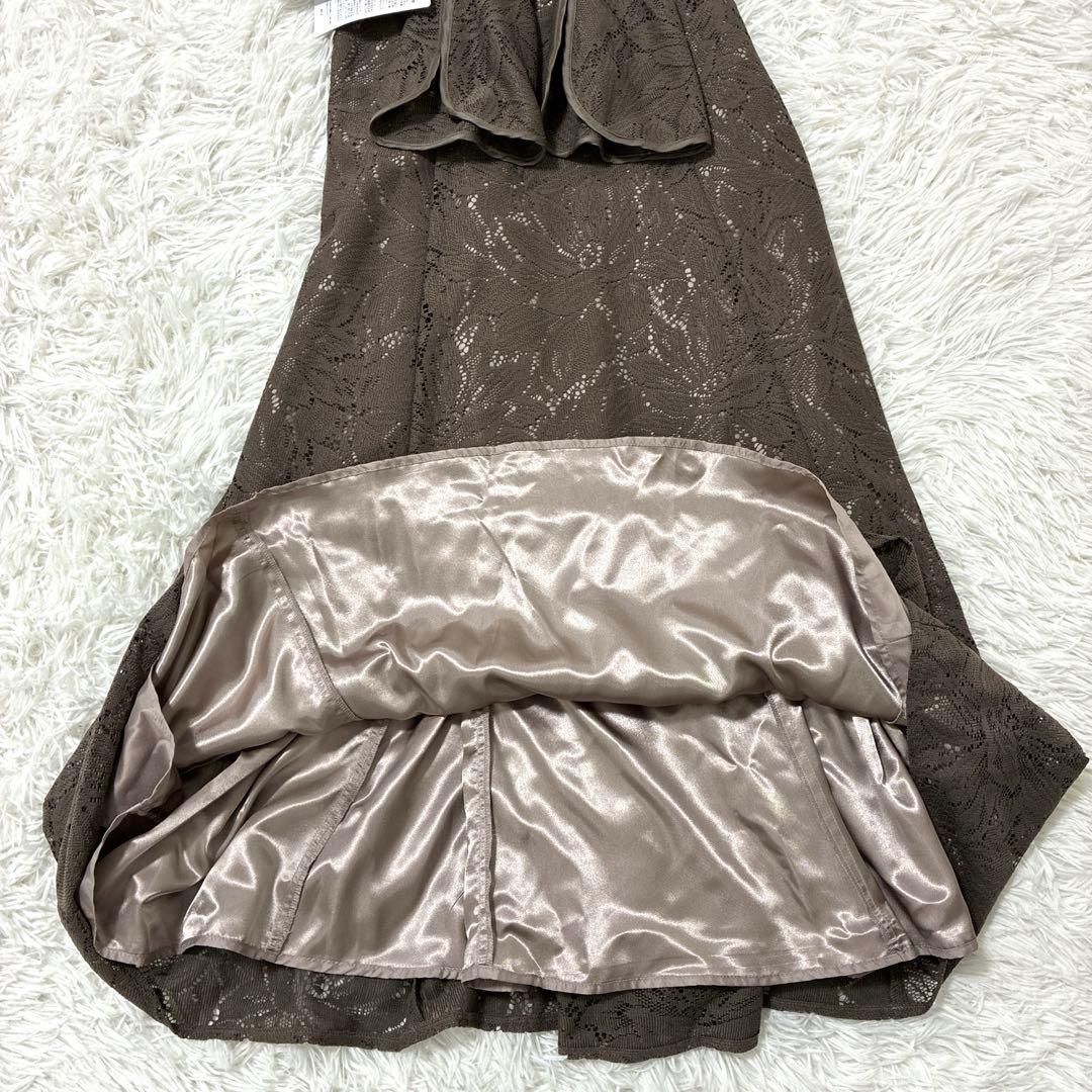 新品 ANDRESD back open teardrop dress モカ