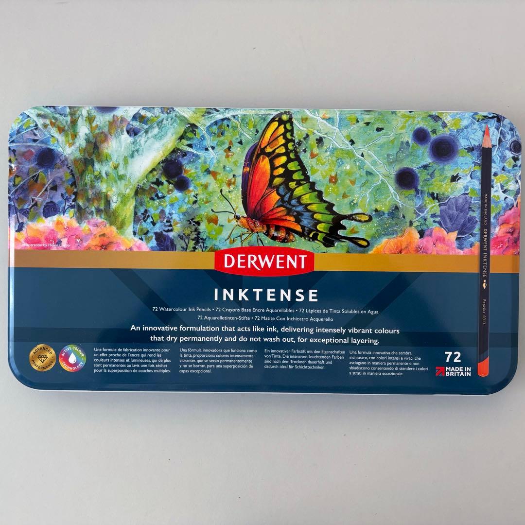【ほぼ未使用】Derwent Inktense 72色セット 水溶性色鉛筆