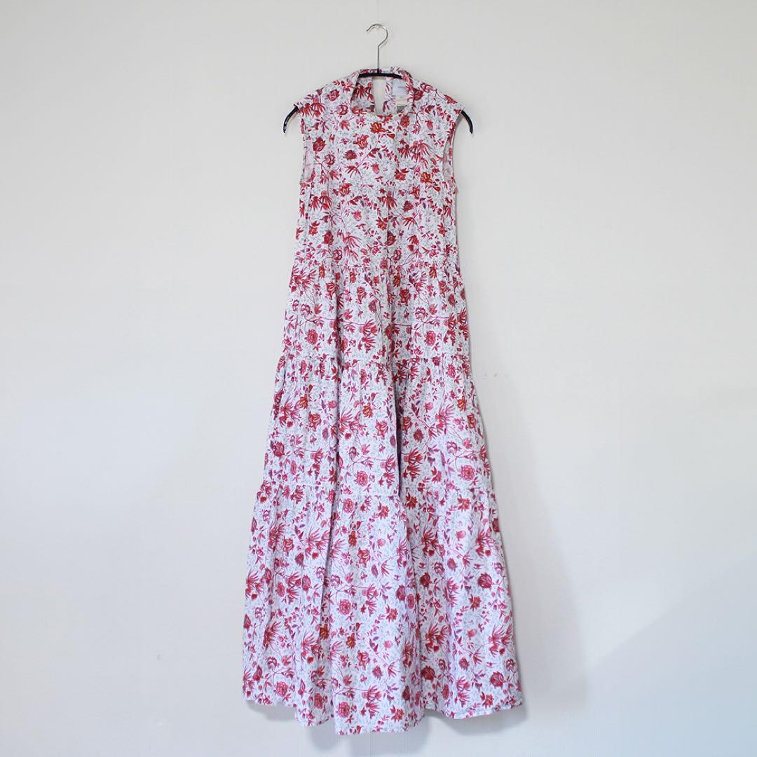 PATOU／パトゥ／21SS／フローラルティアードマキシワンピース