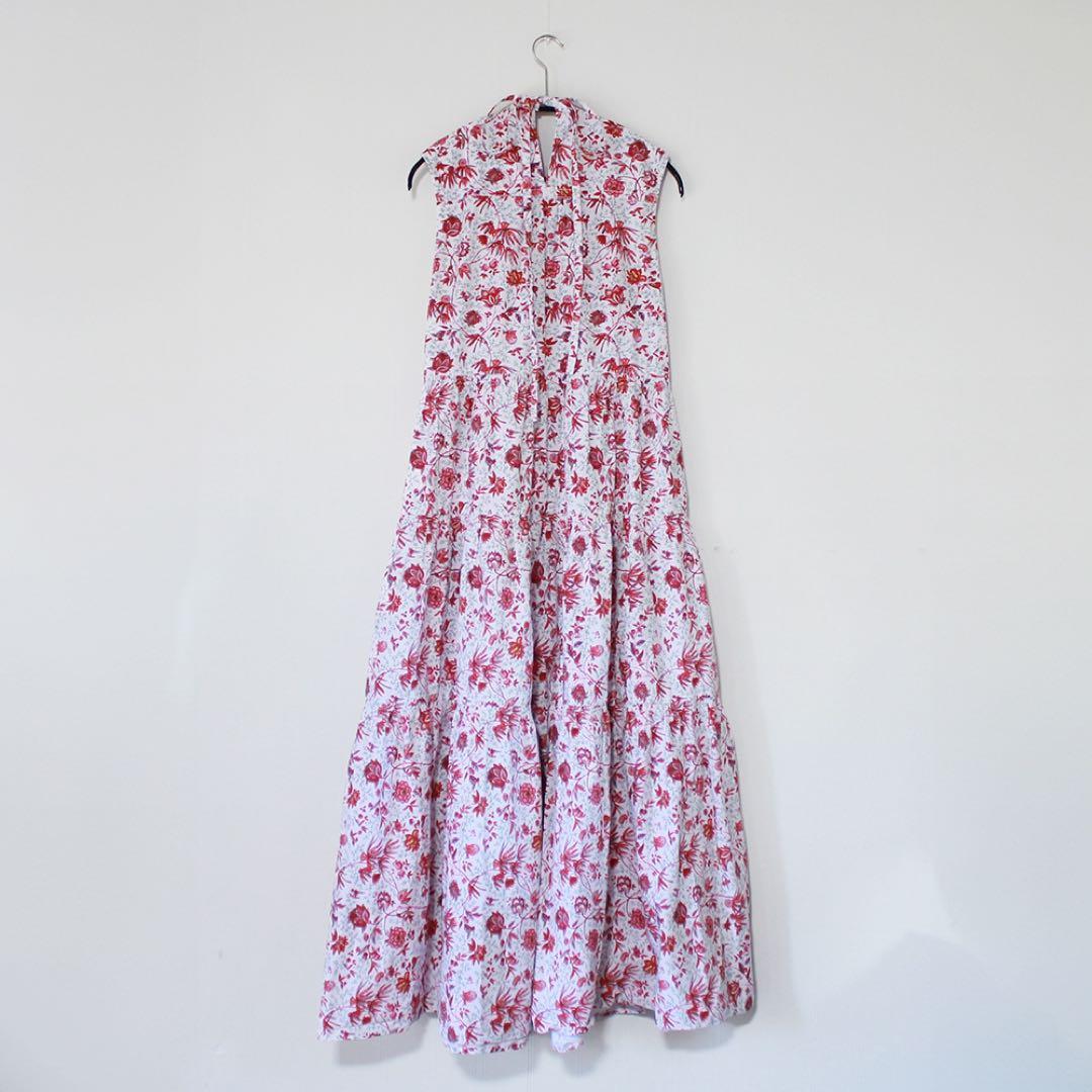 PATOU／パトゥ／21SS／フローラルティアードマキシワンピース