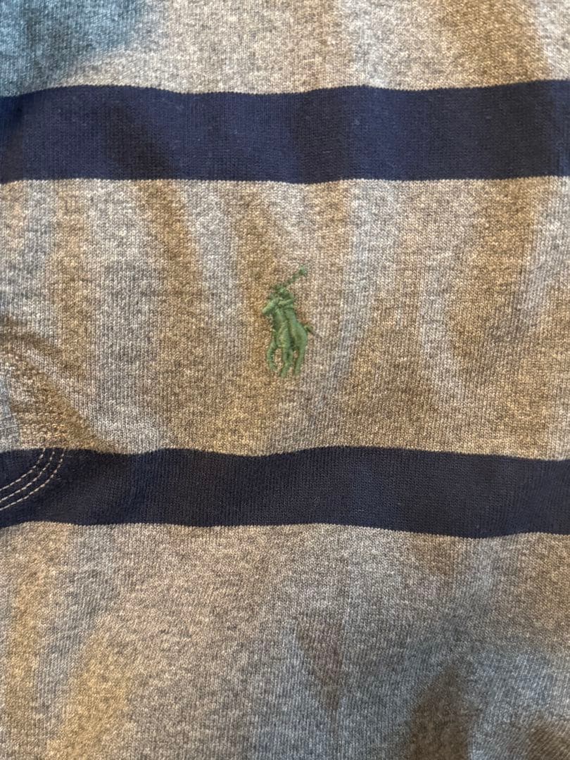 Polo Ralph Lauren ラガーシャツ グレー/ネイビーSサイズ