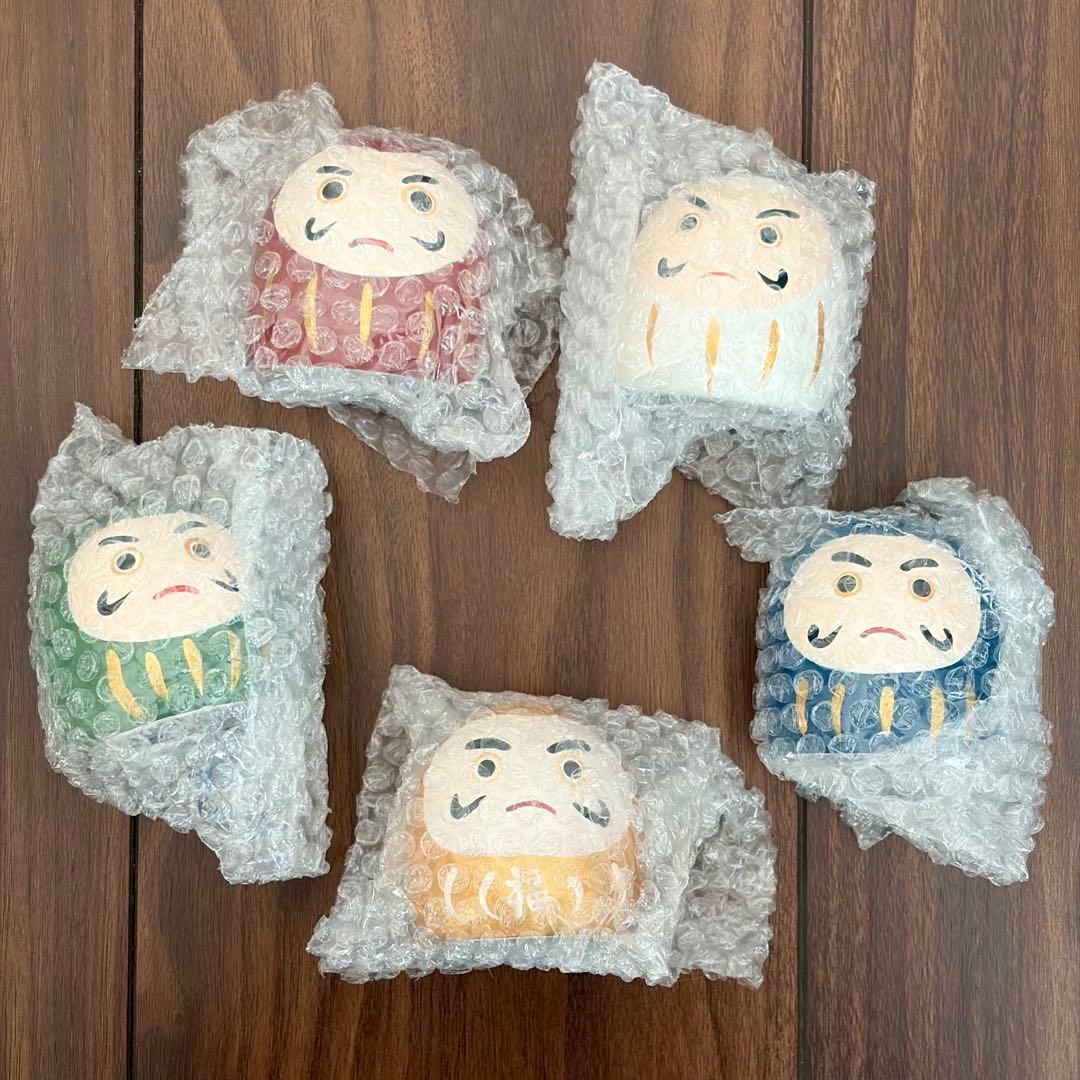 サリュ　お正月　だるまオブジェ　5点セット　正月飾り　木製