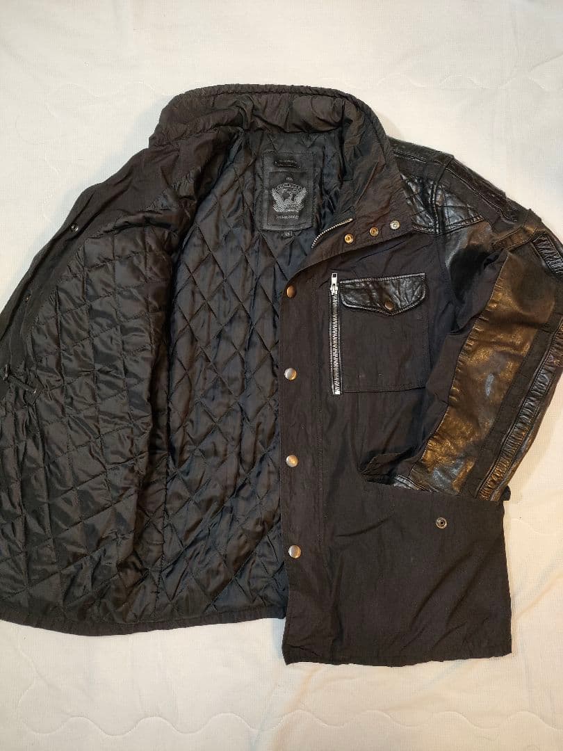 DIESEL ディーゼル ライダースジャケット レザー 切替 羊革 ブルゾン