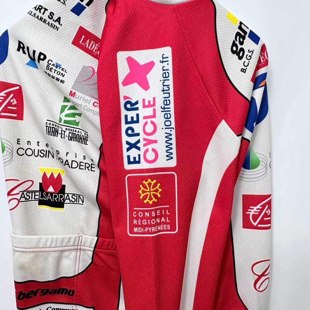 CASTELSARASIN サイクルジャージ レッド/ホワイト M 輸入 古着