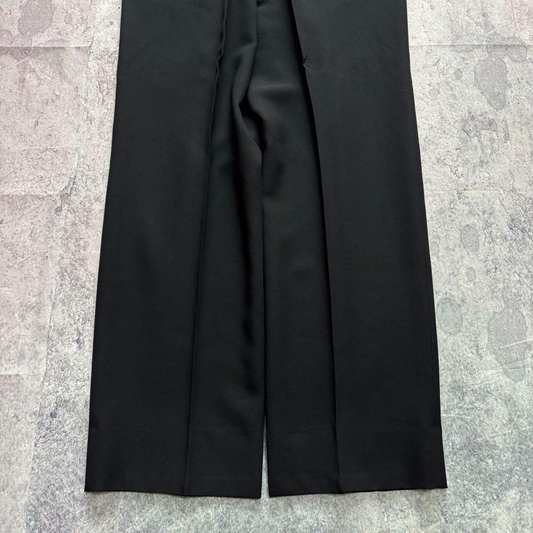 スーツ 90s 00s 2tuck summer wool slacks BLK