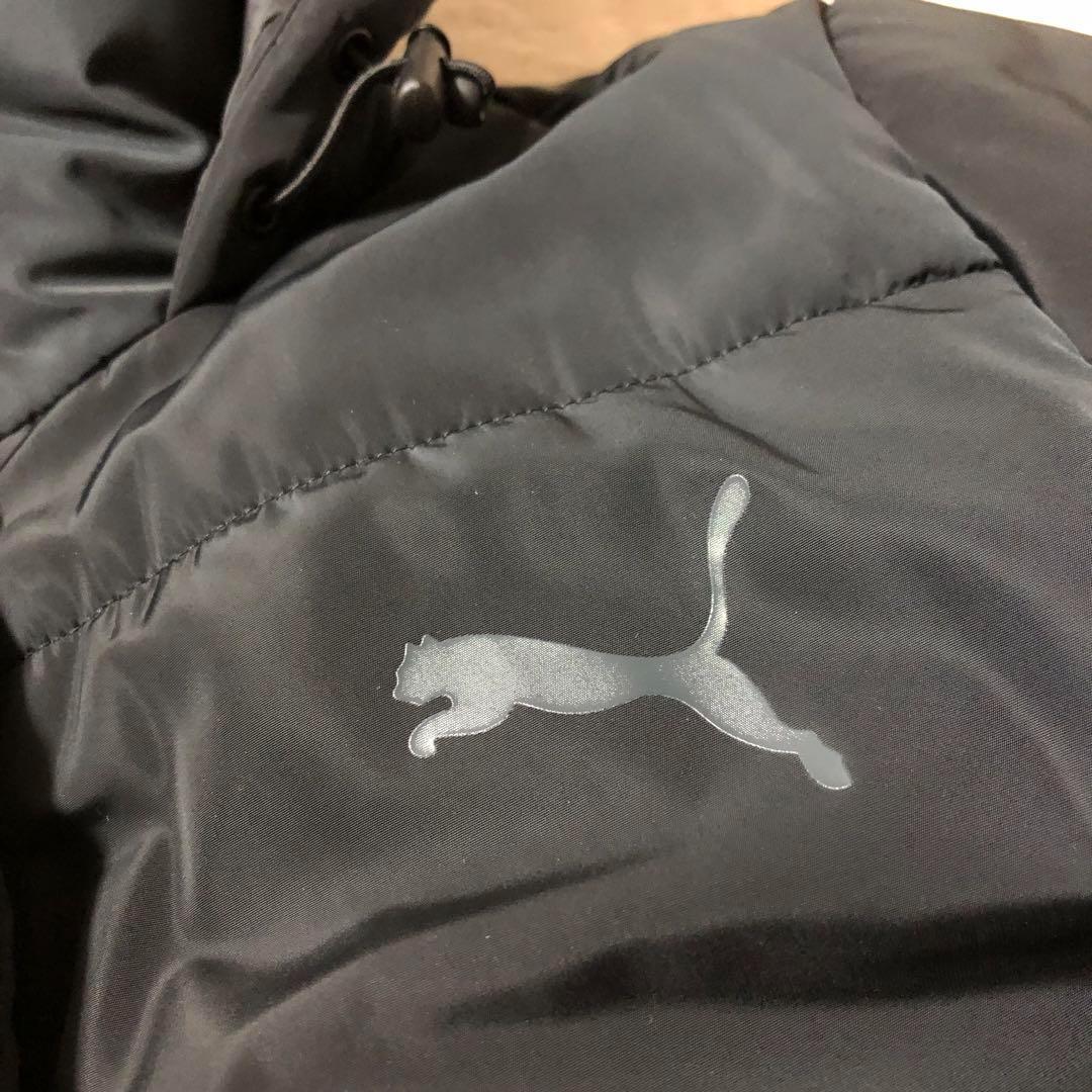 りくれん　極美品　PUMA プーマ　ベンチコート　ロゴ　ブラック　Lサイズ