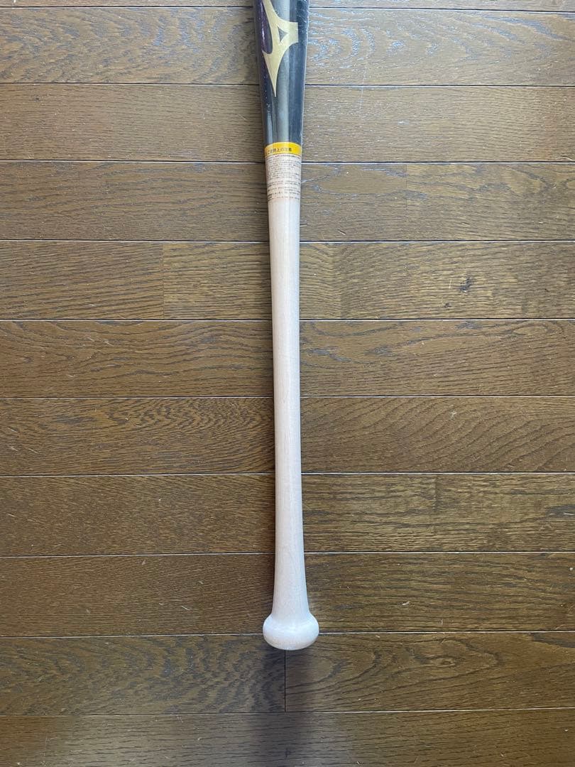 ミズノ　展示会限定　軟式木製バット　ブラック×白木　85cm730g