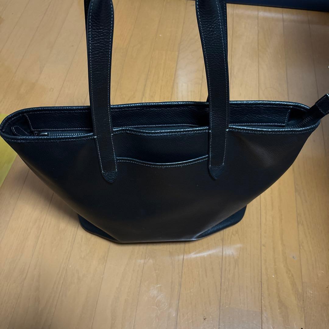 コーチ　coach ブラックレザートートバッグ