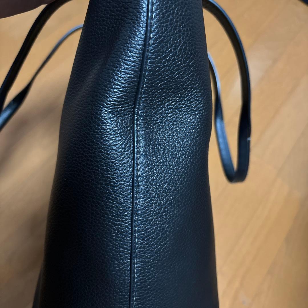 コーチ　coach ブラックレザートートバッグ