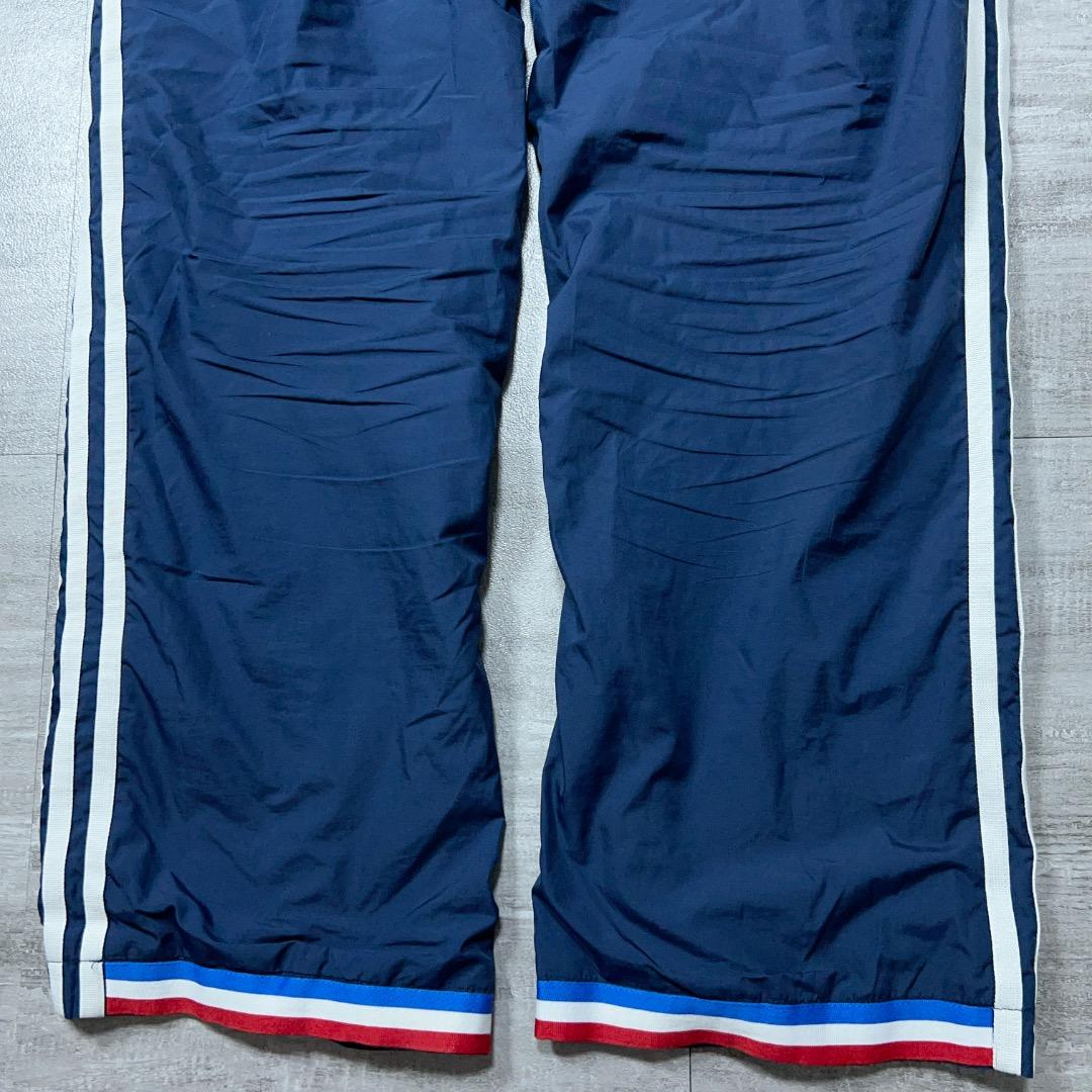 美品 adidas 防寒 裏地 ウィンドブレーカー上下セット メンズ Mネイビー