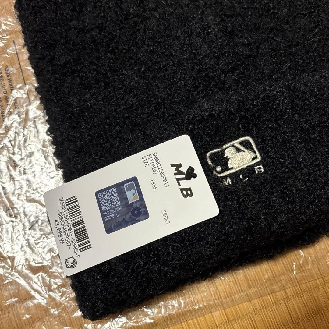 最終値下げ【日本未発売・韓国限定】MLB 猫耳ニット帽 カリナ着用 ブラック