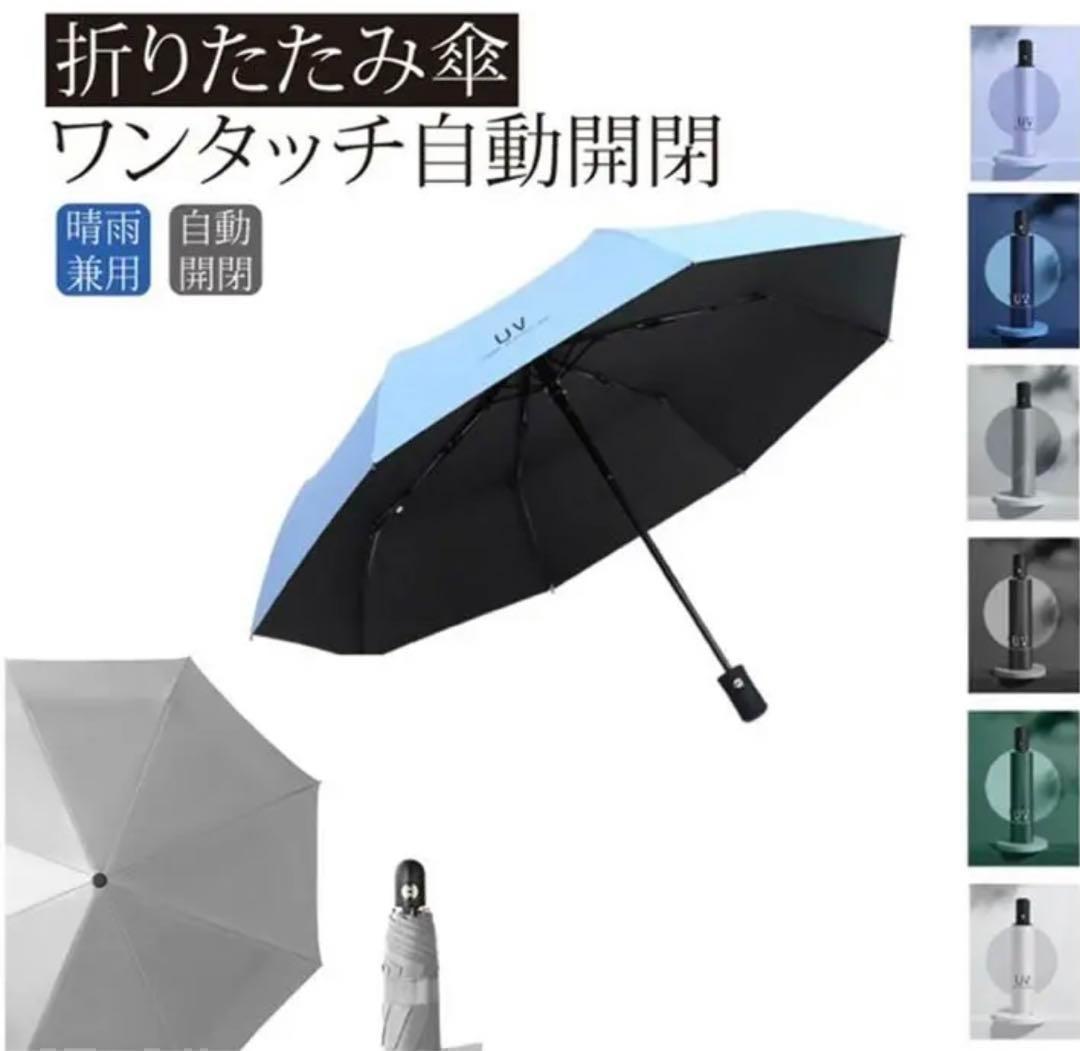 【ブラック】UV全自動折り畳み日傘