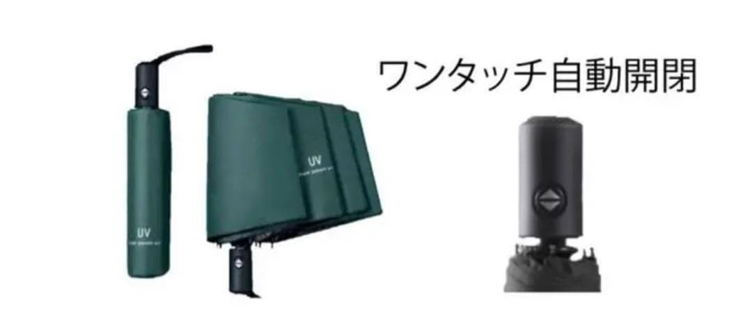 【ブラック】UV全自動折り畳み日傘