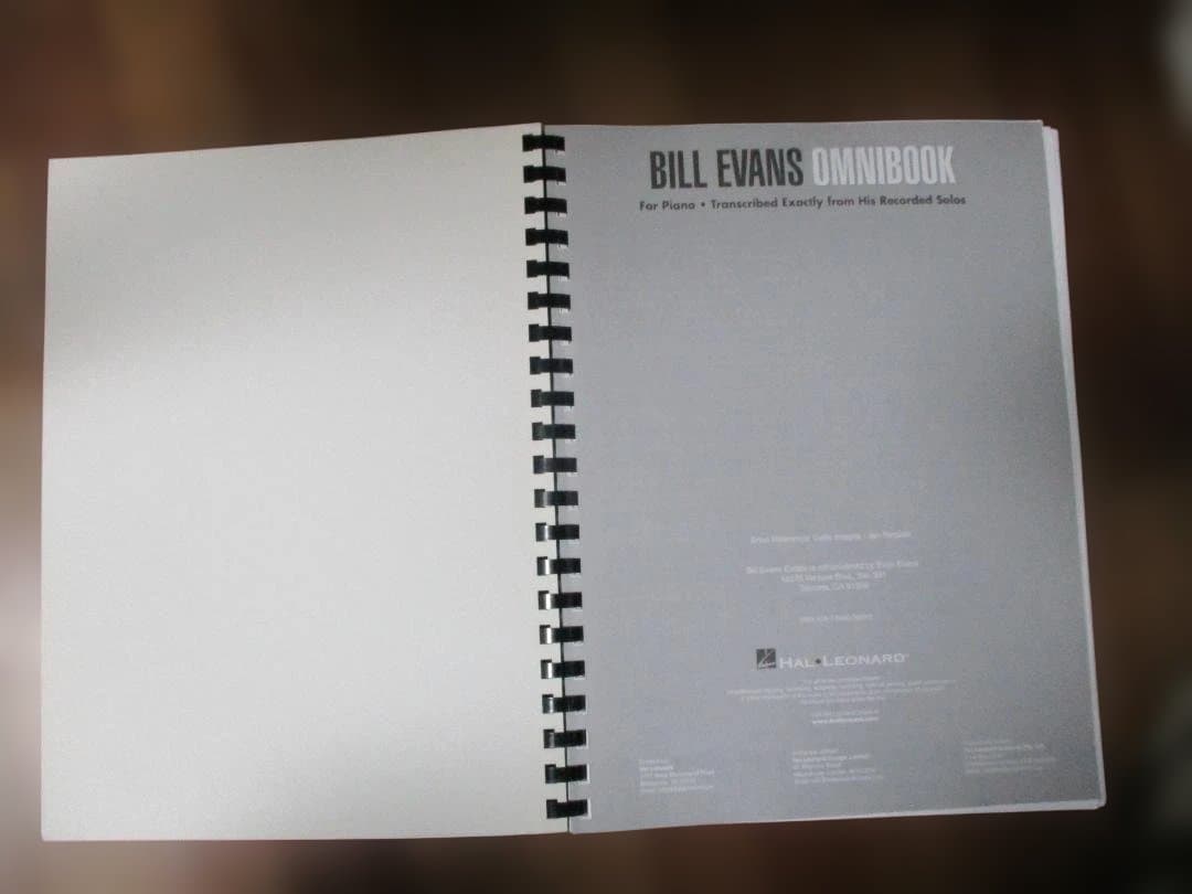 BILL EVANS OMNIBOOK ビル・エヴァンス ピアノ楽譜集