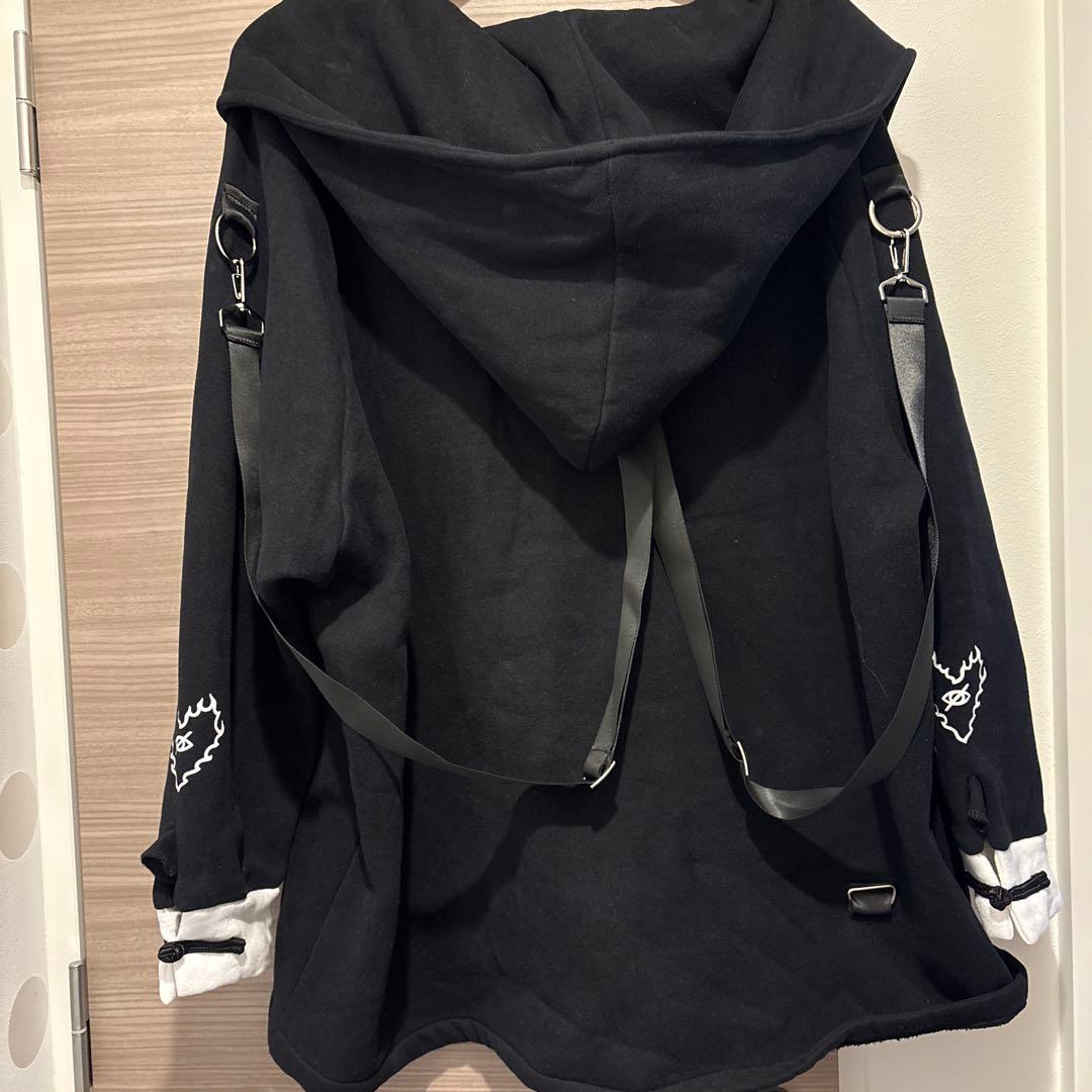 KRY Clothing チャイナボタン　ボリュームネックBIGパーカー