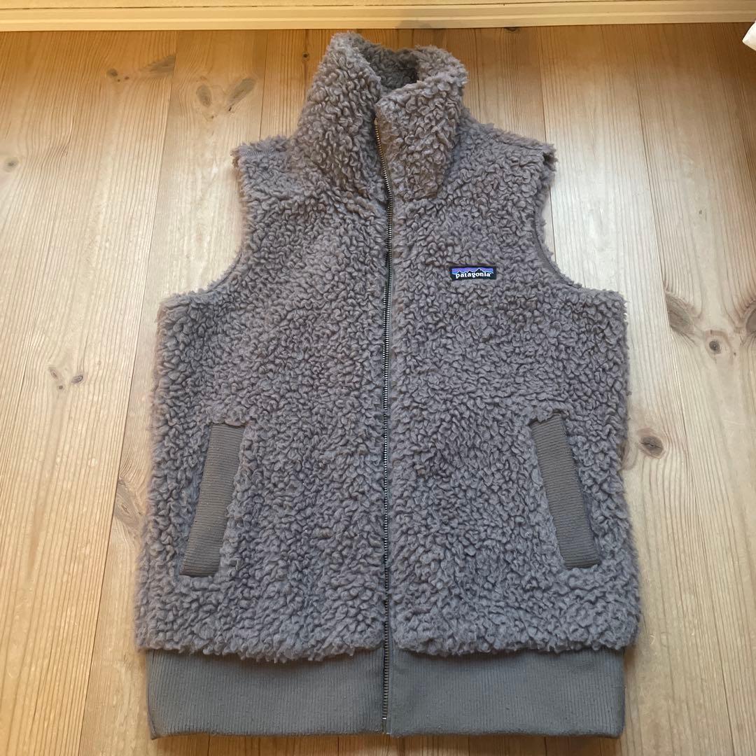 patagonia フリース ベスト XS グレーベージュ