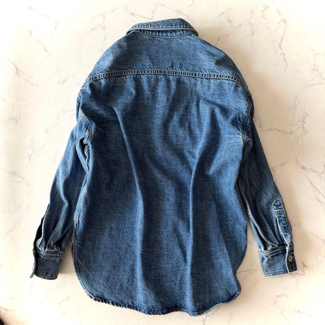 美品 スピックアンドスパン デニムシャツ ジャケット 5 1/2 ブルー 36