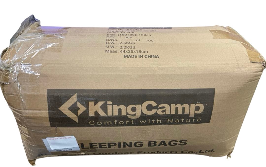 【開封・未使用】 KingCamp 寝袋 ワイド 封筒型 フランネル生地 大人用