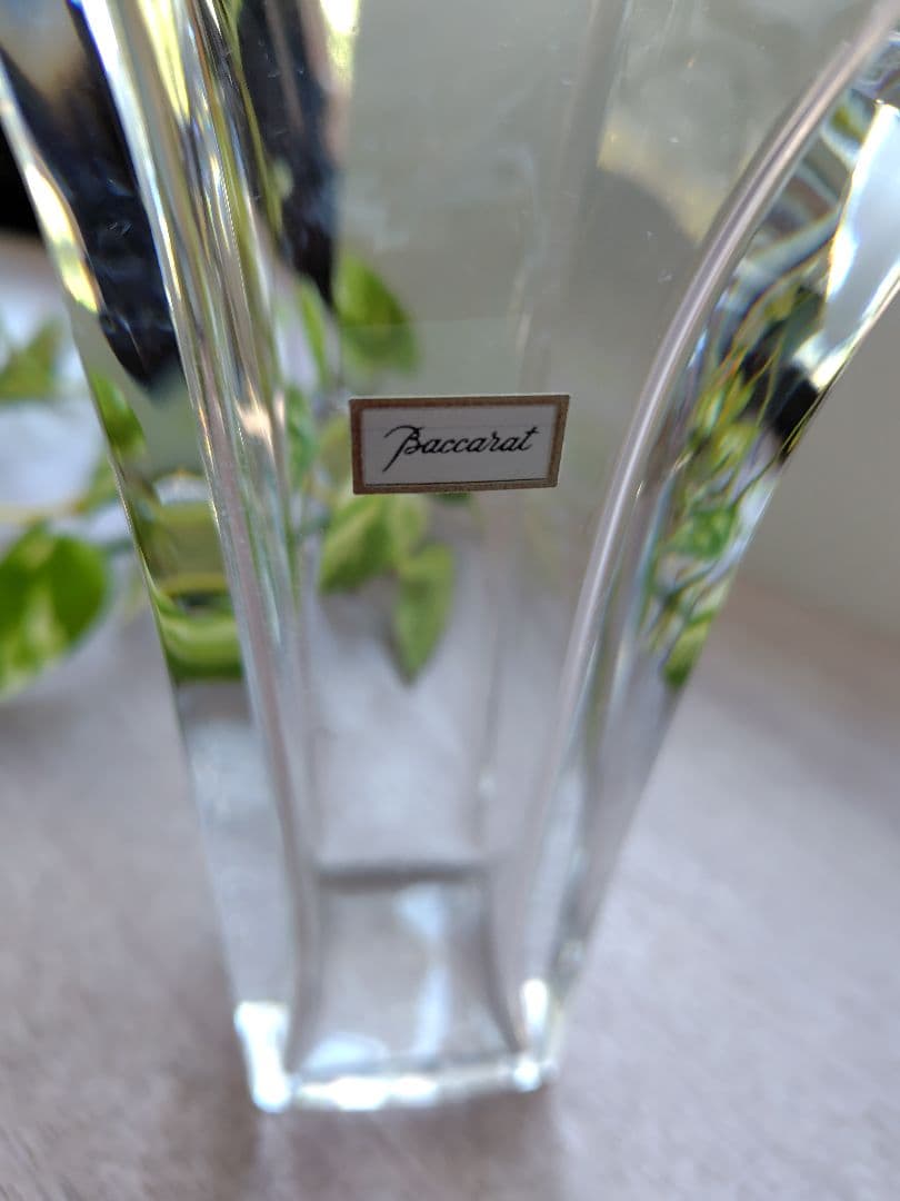 Baccarat クリスタル花瓶　　　　　　フラワーベース　バカラシール付き