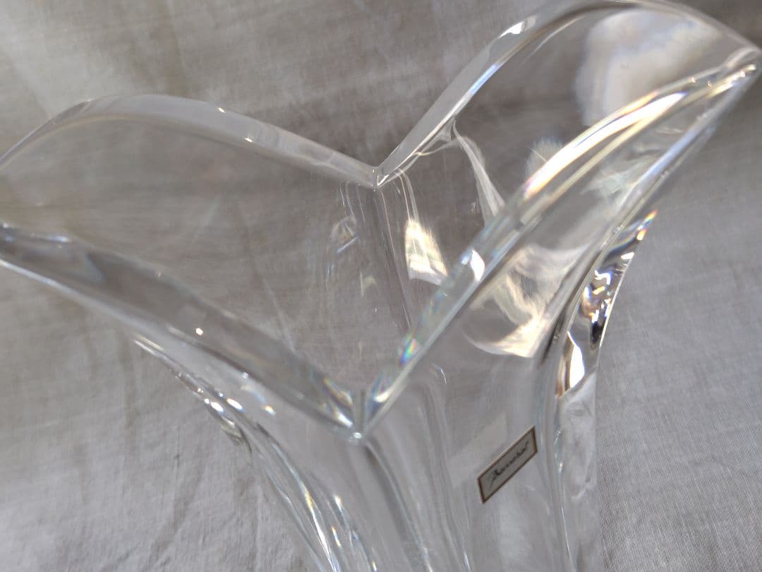Baccarat クリスタル花瓶　　　　　　フラワーベース　バカラシール付き