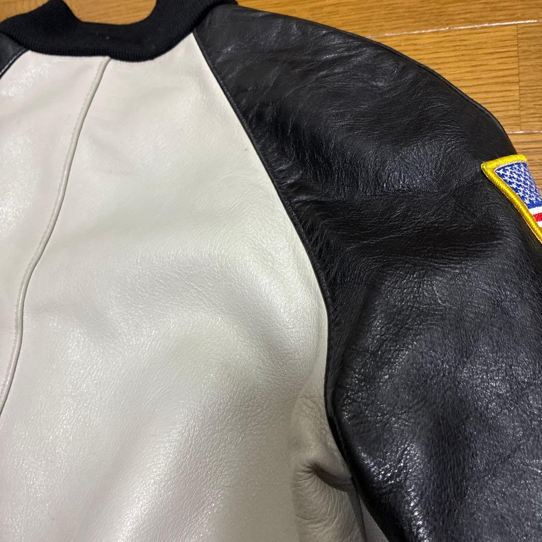 フ*ョ様 VANSON TJP レザージャケット ライダース　パッチ付 グレーU