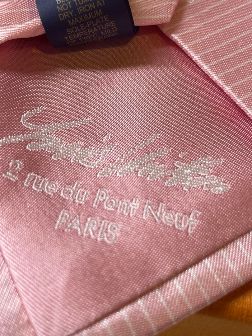【新品未使用】LOUIS VUITTON ピンク ストライプ ネクタイ結婚式向け