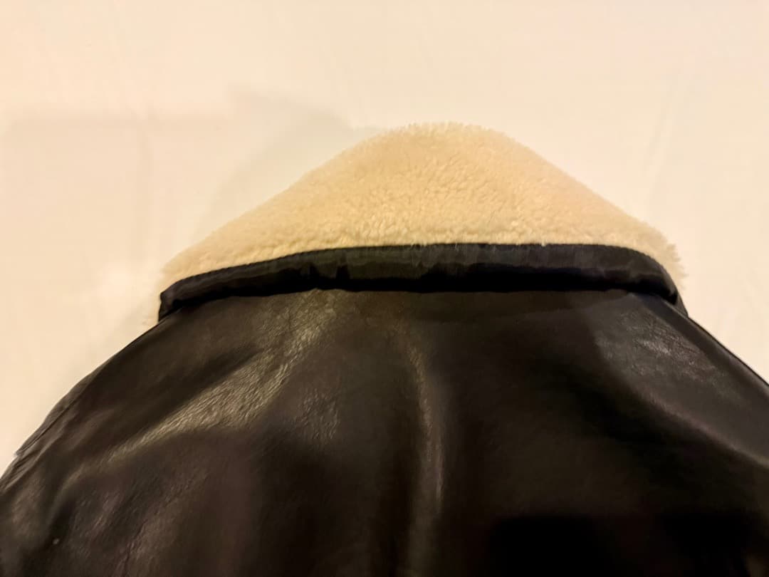 【美品】James Grose ボア ダブルライダースジャケット ホースレザー