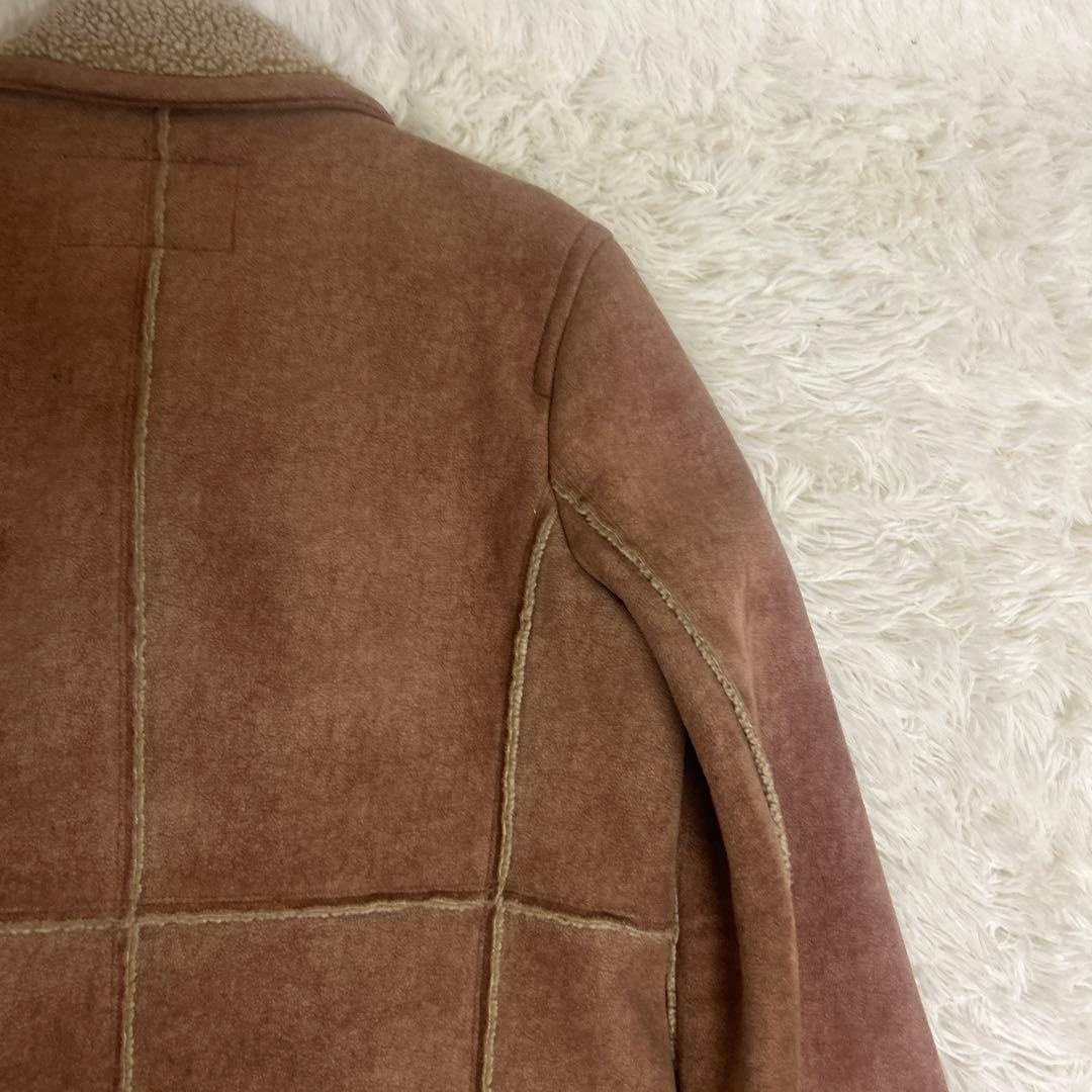 【極美品】バーバリー ブルーレーベル ムートン風コート ホースロゴ　ダブル