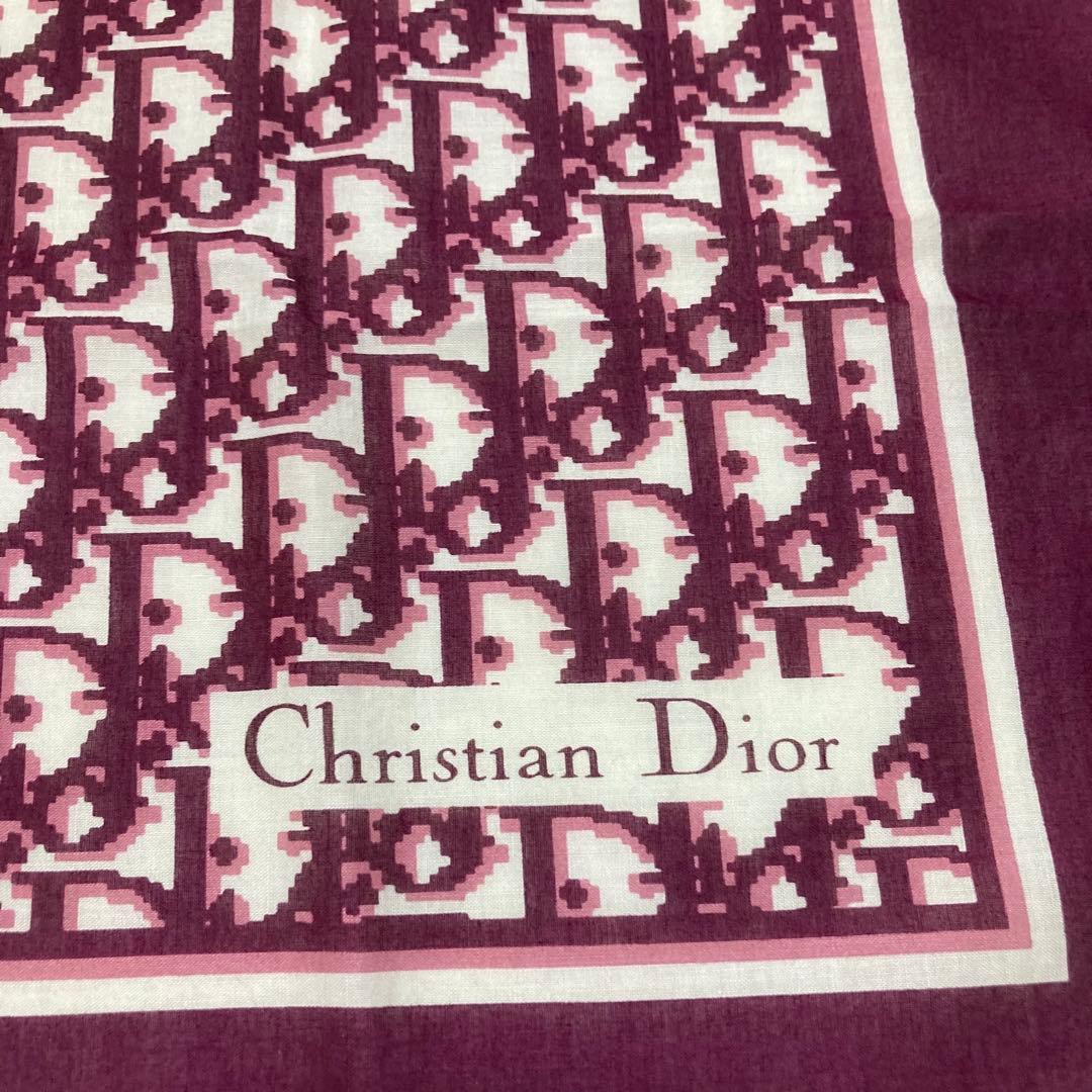 希少レアChristian Dior トロッター柄　シルク＆コットン　スカーフ