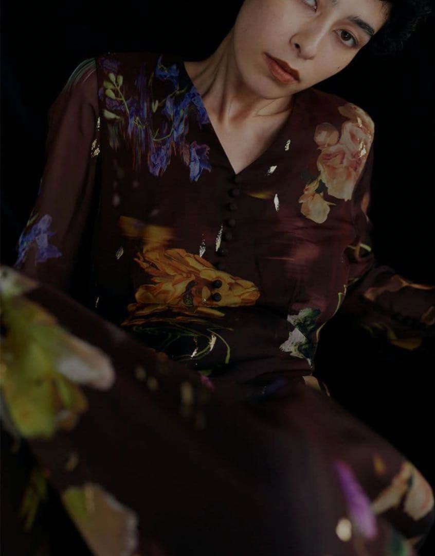 【新品】AMERI UND SCAN FLOWER DRESS