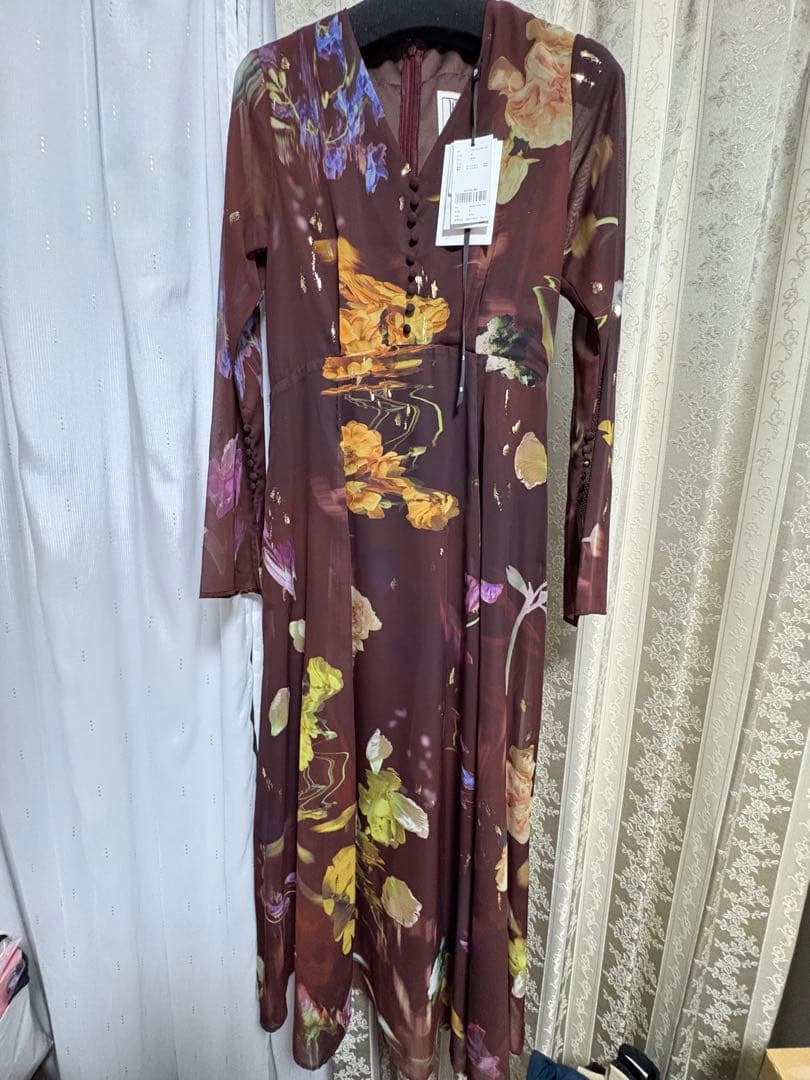 【新品】AMERI UND SCAN FLOWER DRESS