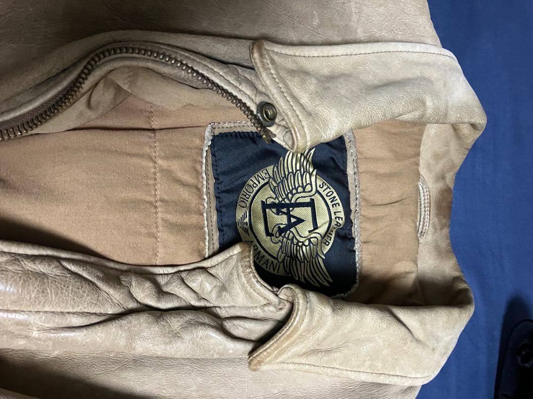 emporio armani 90s レザージャケット a-2型
