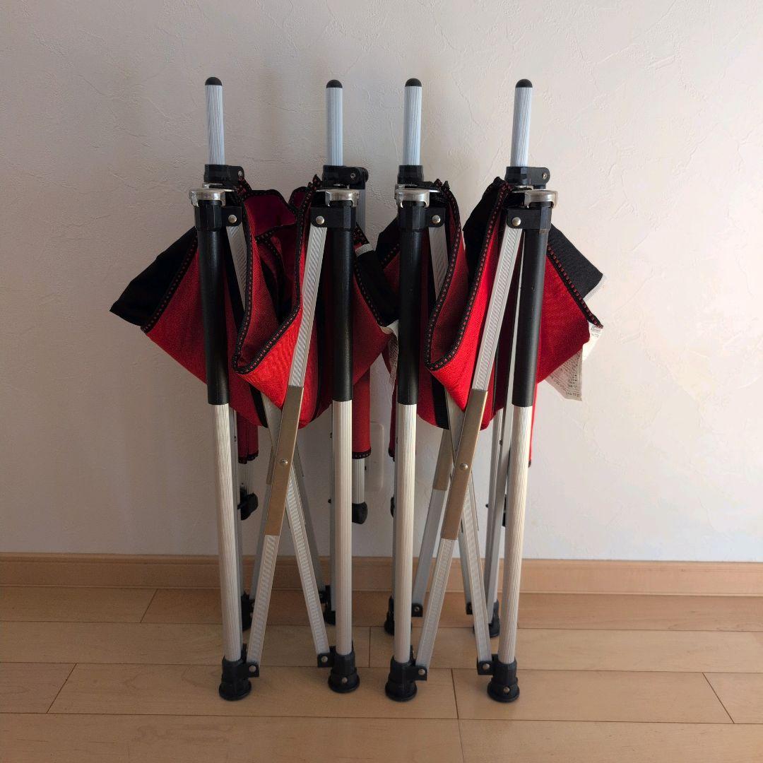 Coleman スリムキャプテンチェア レッド　ブラック　2脚セット