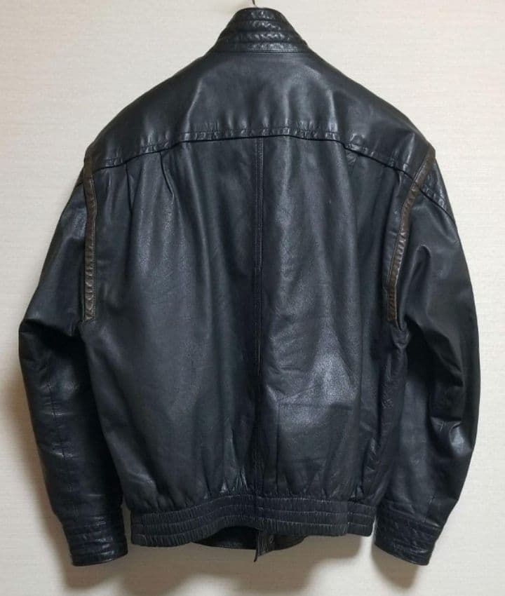 短丈　90s ヴィンテージ 本革 レザーボンバージャケット M
