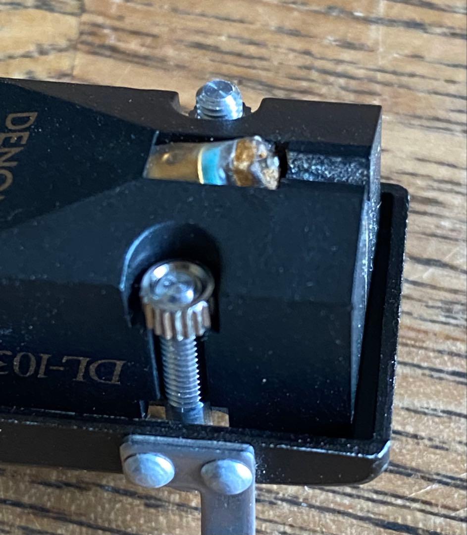 DENON DL-103R 針折れ品(針交換用) ヘッドシェル付き