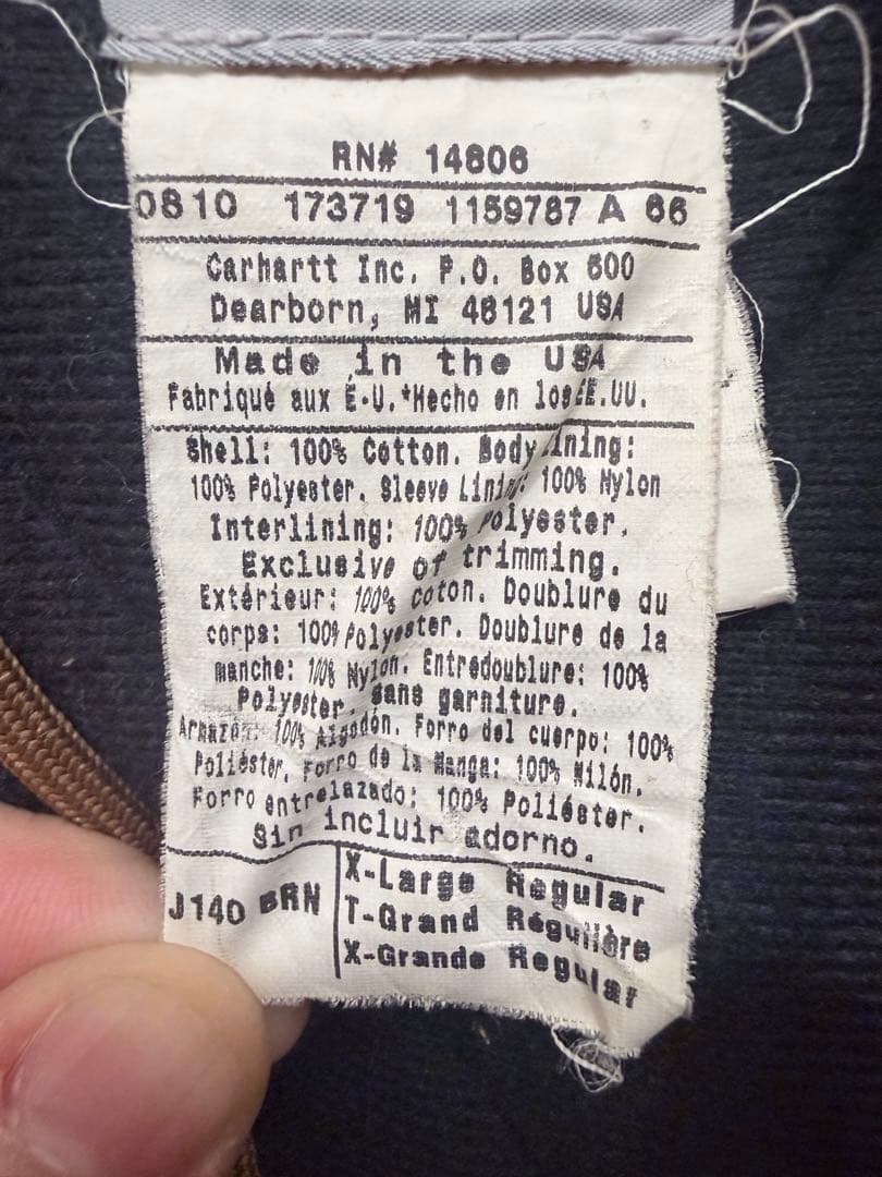 悠*様 【希少】Carhartt J140 USA製 企業ロゴ刺繍 ダックジャ