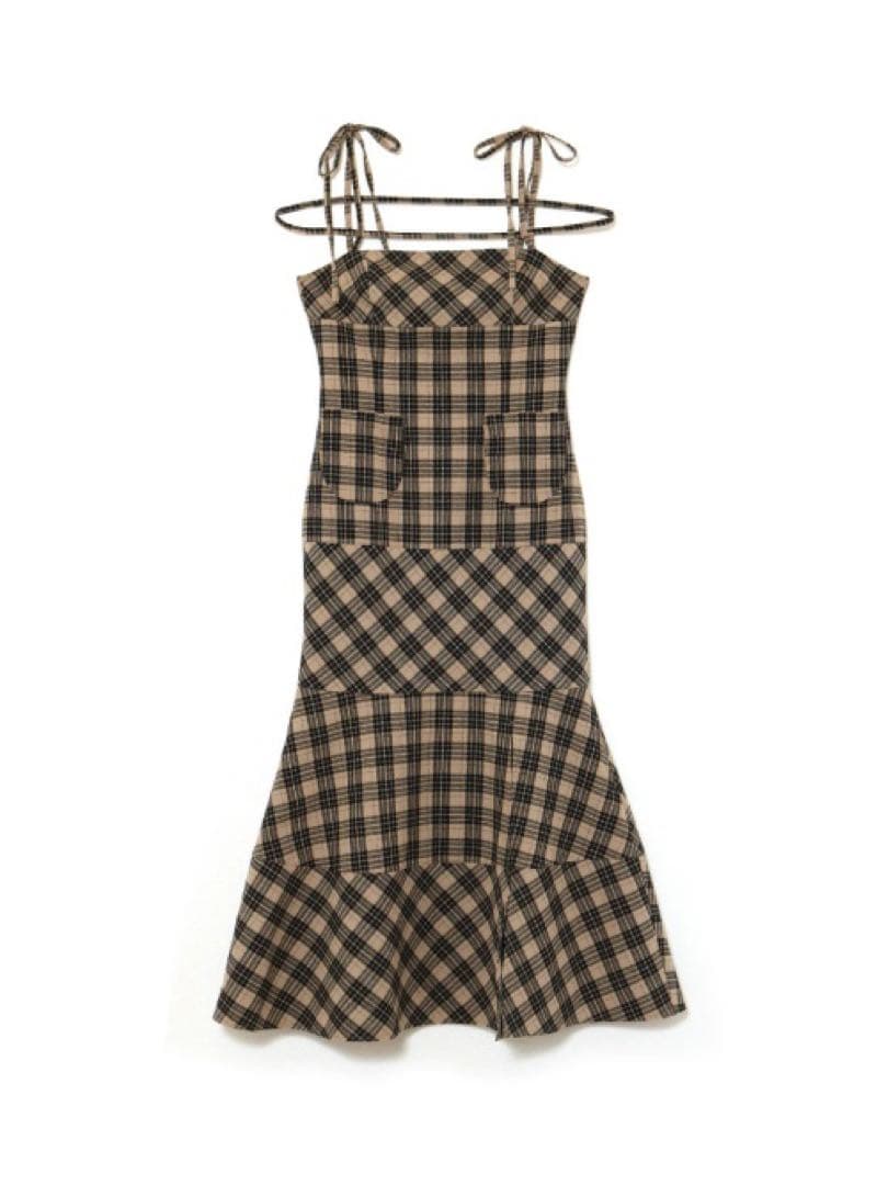 【即日発送】ANDMARY Cecily check long dress