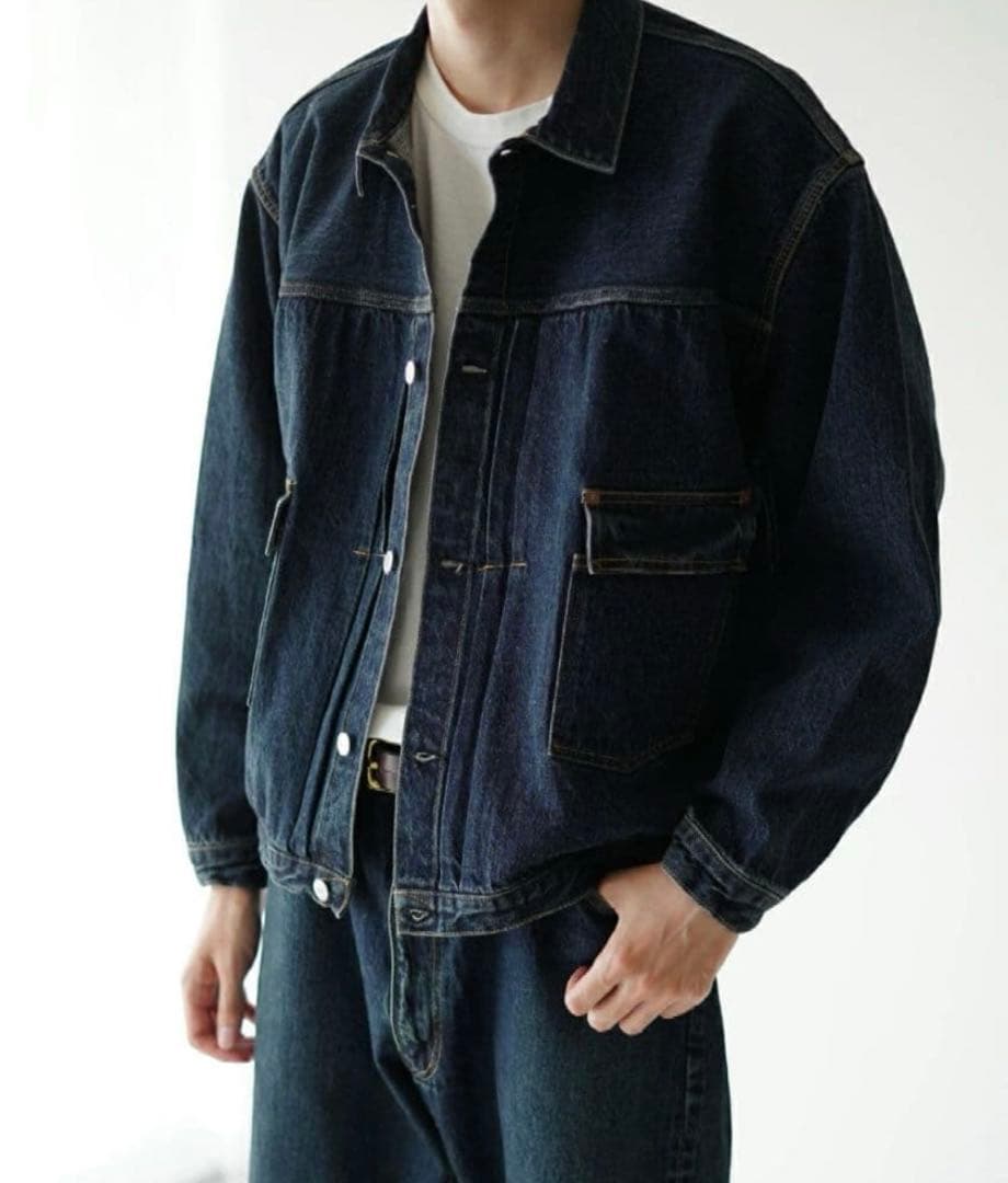美品 KAPTAIN SUNSHINE DENIM TRACKER JACKET