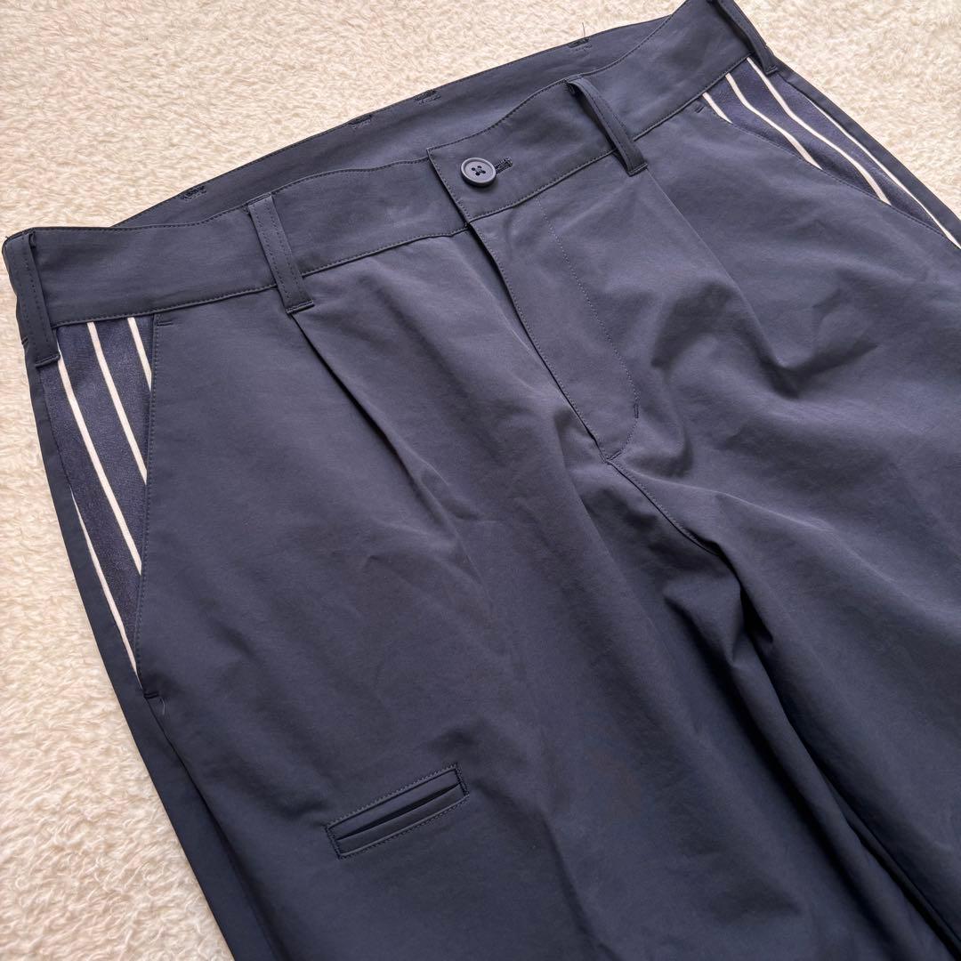 BEAMS GOLF ビームスゴルフ ストレッチ ワンタック パンツ ネイビー系