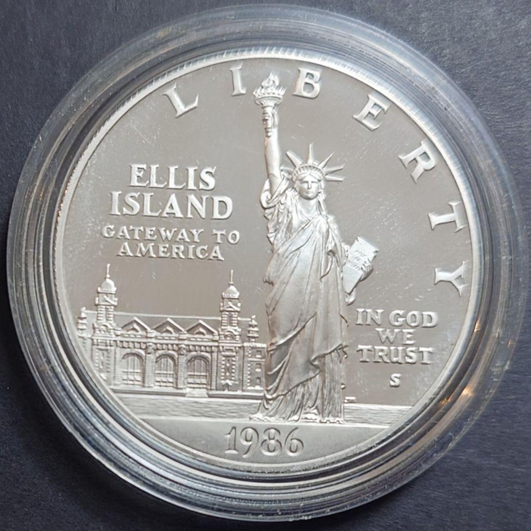 1986年 アメリカ銀貨 1ドル リバティ自由の女神記念銀貨 SV900 セット
