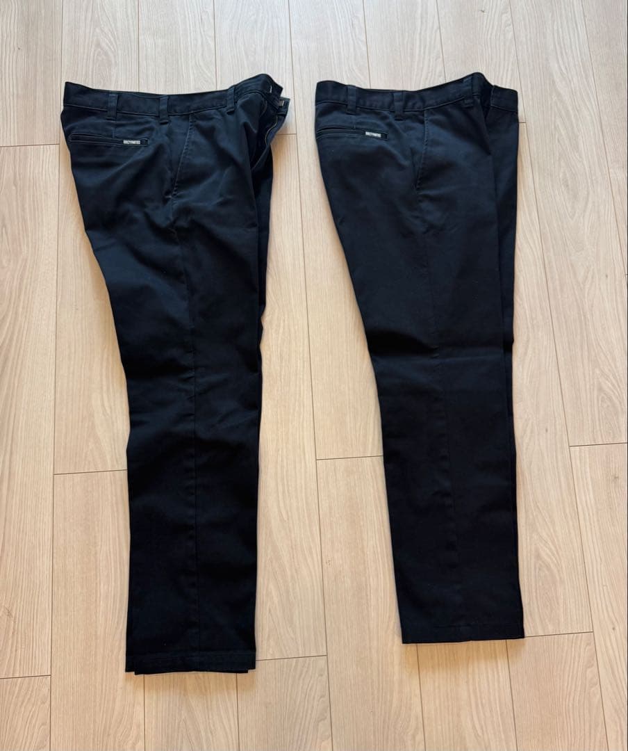 ワコマリア ツイルスケートパンツ M ブラック ZACK BLANKLINE
