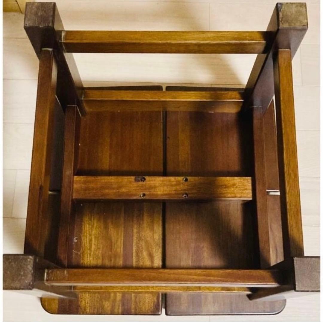 飛騨の家具 無垢材 大きめ四角のスツール