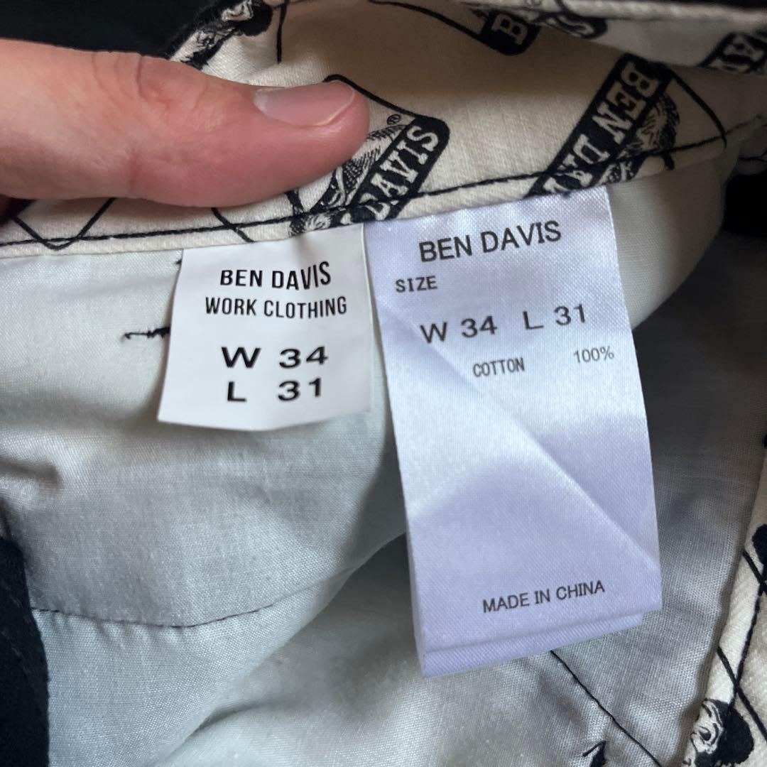 BEN DAVIS EXTRA WIDE ワークパンツ ブラックゴリラカット