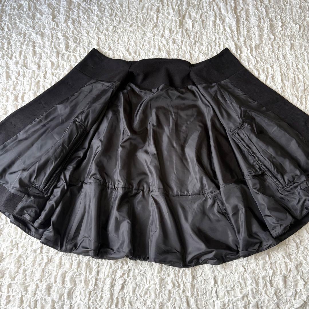 美品 大きいサイズ &LOVE フレアポンチョコート ブラック 3L