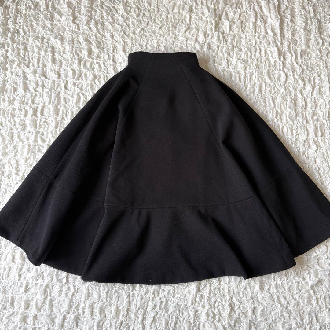 美品 大きいサイズ &LOVE フレアポンチョコート ブラック 3L