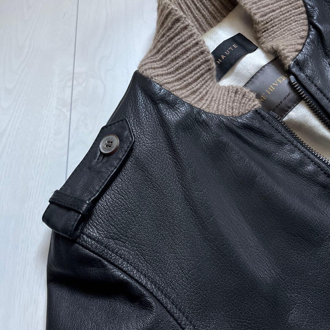 HAUTE レザージャケット ゴートレザー イタリア製 ririジップ 美品