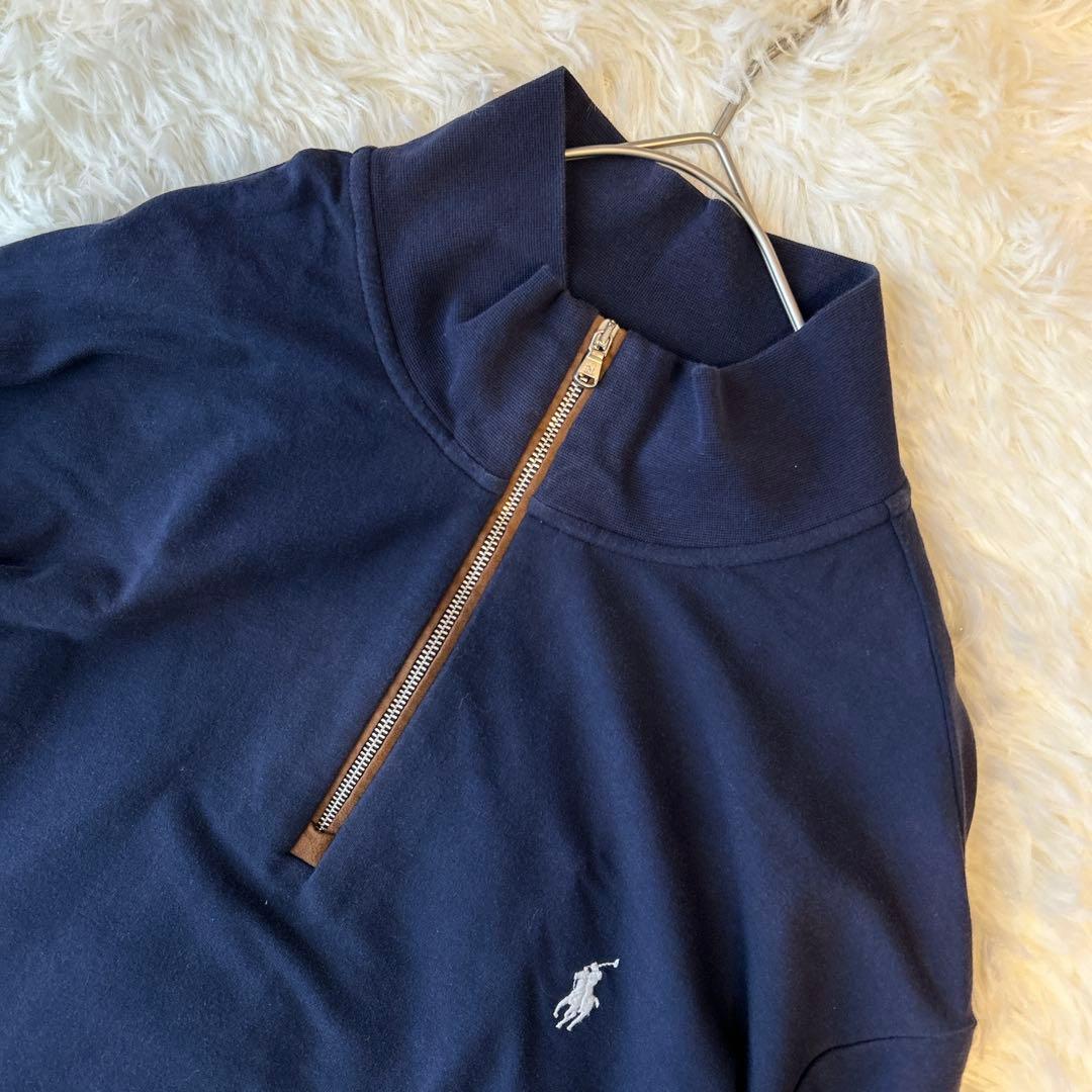 POLO GOLF ポロゴルフ ハーフジップ スウェット ネイビー Lサイズ
