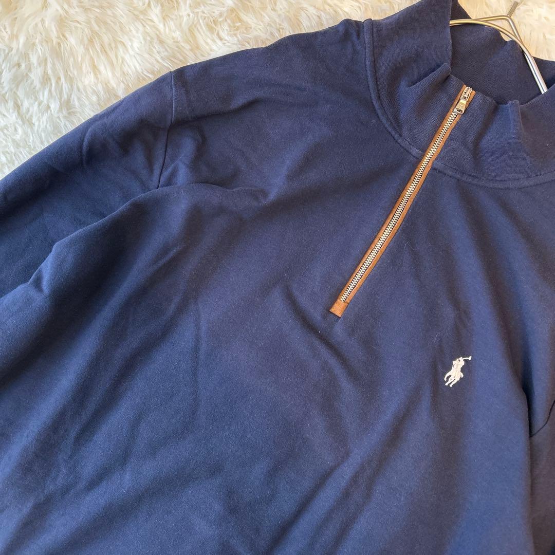 POLO GOLF ポロゴルフ ハーフジップ スウェット ネイビー Lサイズ