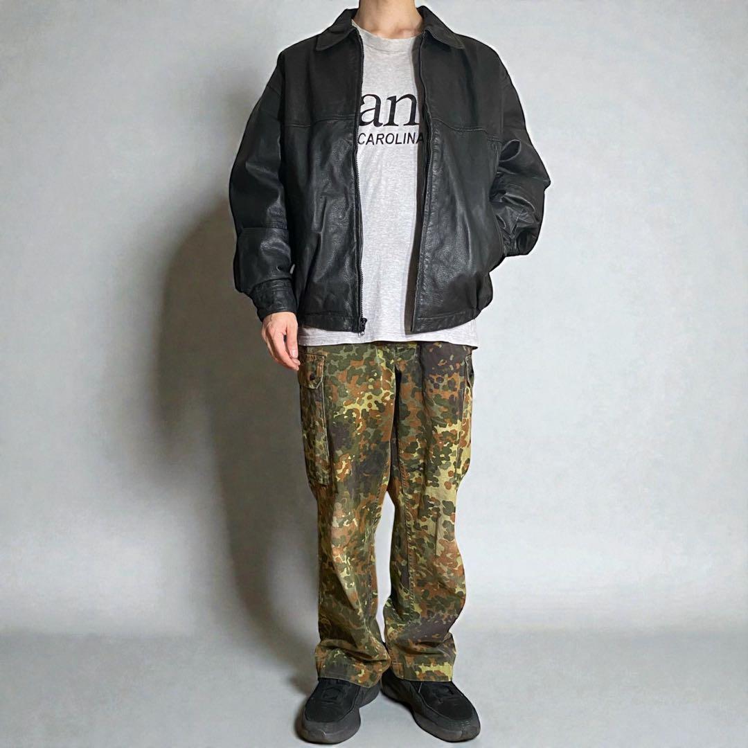 shinya本革ボンバージャケットブラックLサイズA2アウトブルック短丈ジ