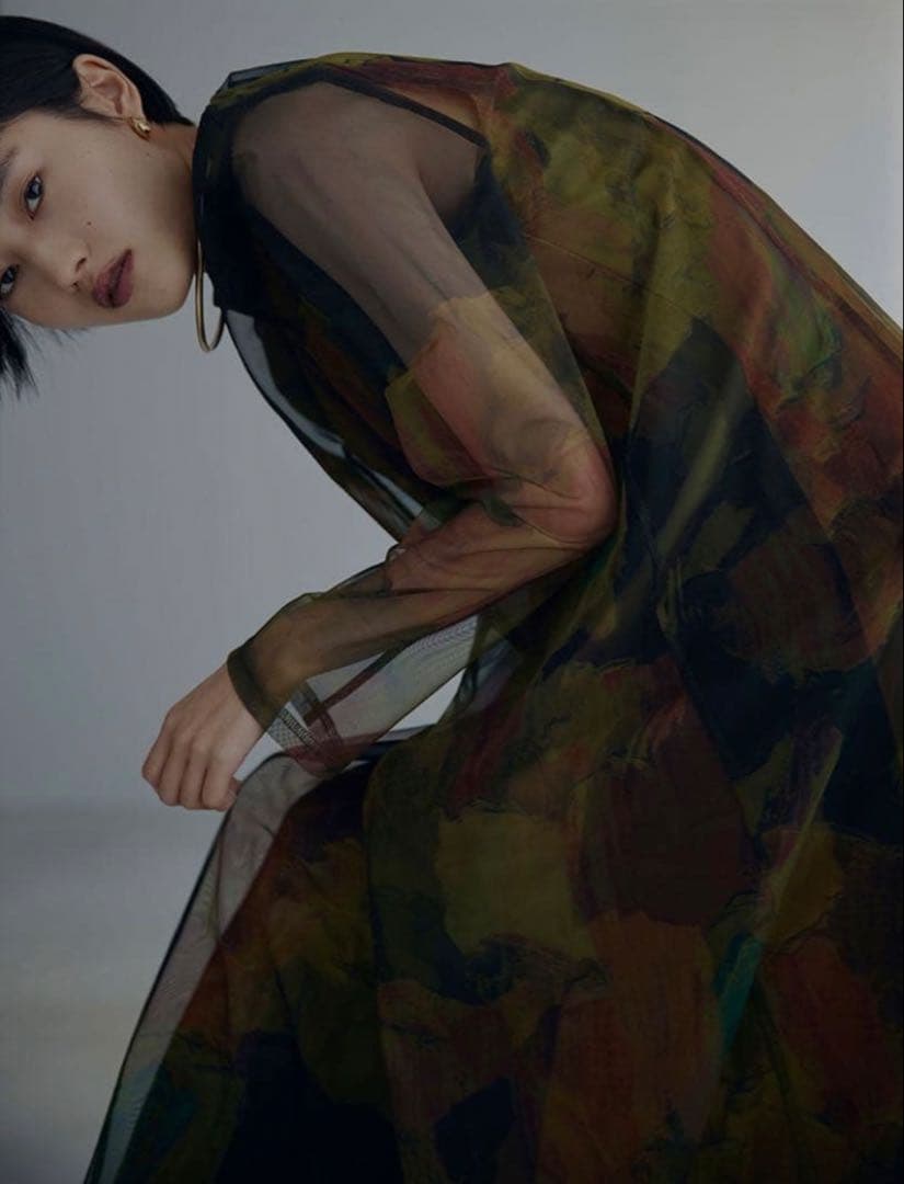 AMERI UND GYPSUM ART DRESS カーキ